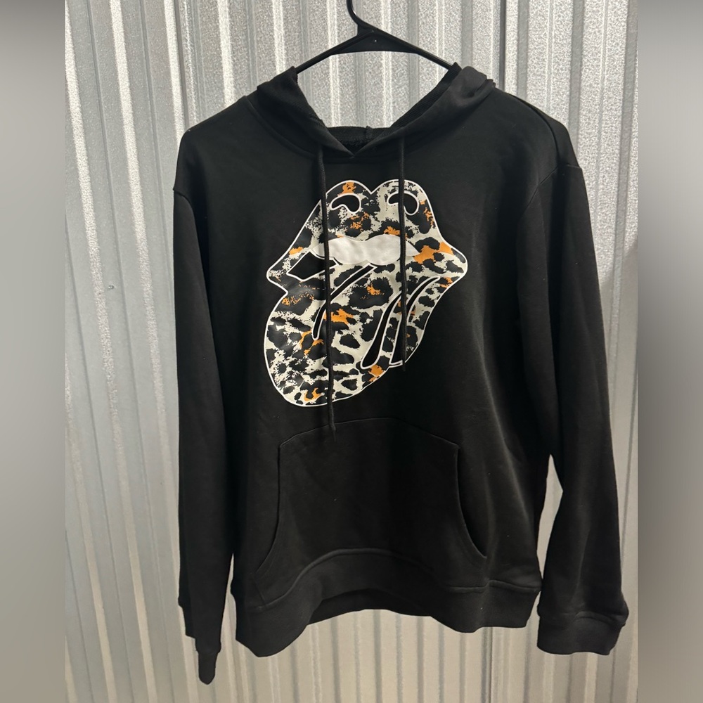 Black Leopard Lips Hoodie New